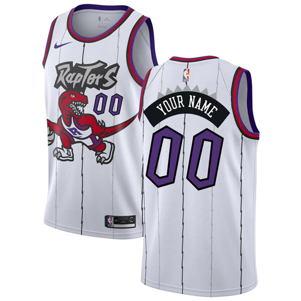 Men's Toronto Raptors Active Player White Custom Stitched NBA Jersey